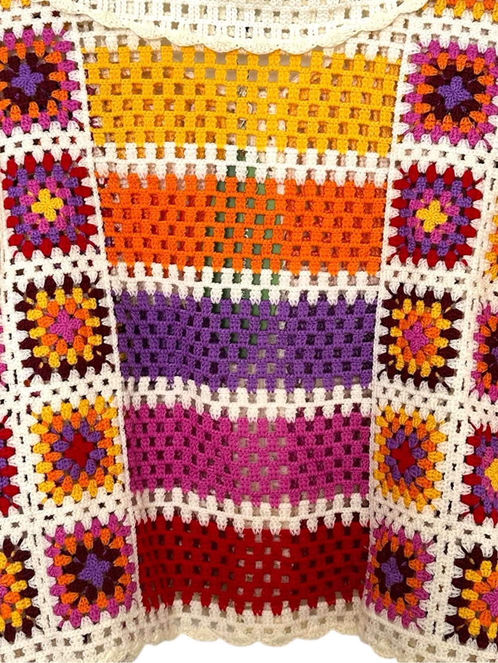 New Farm Rio Crochet Knit Granny Cardigan sz XL - Picture 10 of 15